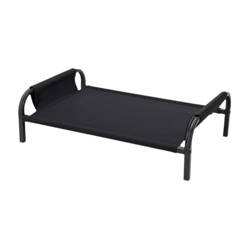 Kuntesetty Kühlendes Hundebett mit Metallrahmen, rutschfeste Füße, ideal für Innen- und Außenbereich, Schwarz von Kuntesetty