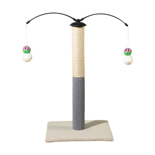 Kuntesetty Robuster Kratzbaum für Katzen mit hängenden Plüschbällen und Möbel-Schutz, Beigeweiß Kuntesetty Robuster Kratzbaum für Katzen mit hängenden Plüschbällen und Möbel-Schutz, Beigeweiß von Kuntesetty