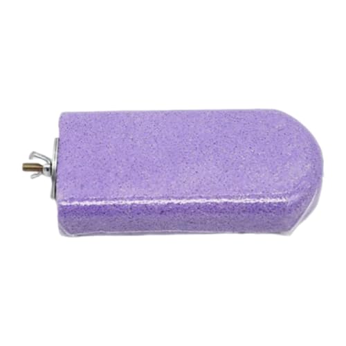 Kuntesetty Robustes Sitzbrett Aus Vulkanstein für Ziervögel Wie Papageien Kanarienvögel Finken Zur Pflege von Krallen Und Schnabel, Violett von Kuntesetty