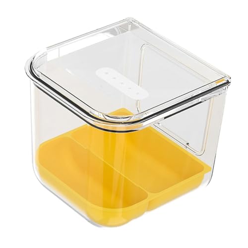 Kuntesetty Vogelbadewanne mit Haken, Käfigzubehör für kleine Vögel und Papageien, mit Futternapf von Kuntesetty