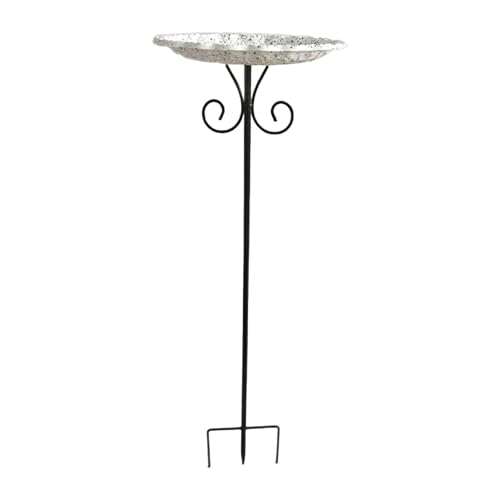 Kuntesetty Vogeltränke Und Vogelbad Als Futterstelle Und Wasserschale EIN Vielseitiger Metall Gartenstecker für Heimische Vögel für Naturliebhaber Und Dekoratio, Silber von Kuntesetty