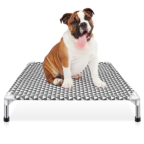 Erhöhtes Hundebett für den Außenbereich, aktualisiertes erhöhtes Haustierbett, kühlendes Welpenbett, angehobenes Hundebett für kleine Haustiere, langlebiges, passend für bis zu 31.8 kg (Grau, M) Erhöhtes Hundebett für den Außenbereich, aktualisiertes erhöhtes Haustierbett, kühlendes Welpenbett, angehobenes Hundebett für kleine Haustiere, langlebiges, passend für bis zu 31.8 kg (Grau, M) von Kuntrust