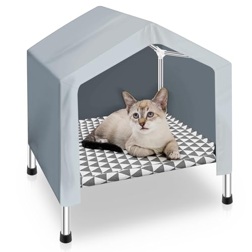 Katzenhaus für den Außenbereich, isoliertes Hundehaus, Katzenzelt, für kleine Katzen und Hunde (verbesserte Version) von Kuntrust