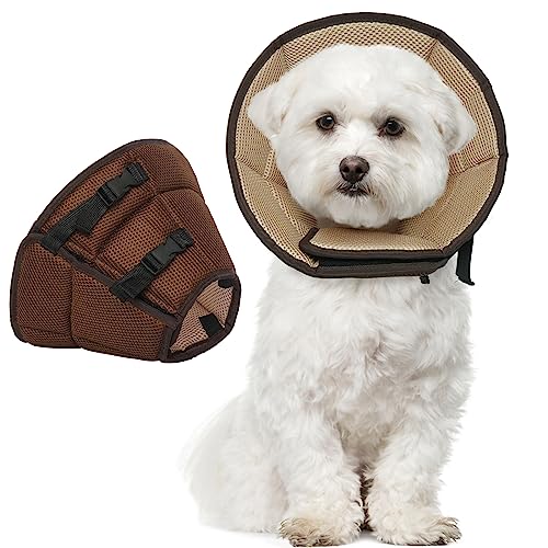 Kuoser Halskrause, Bequem Leckschutz, Schutzkragen für Hunde, Einstellbar Hundekragen, Vorbeugung von Biss- und Leckwunden, Braun M Kuoser Halskrause, Bequem Leckschutz, Schutzkragen für Hunde, Einstellbar Hundekragen, Vorbeugung von Biss- und Leckwunden, Braun M von Kuoser