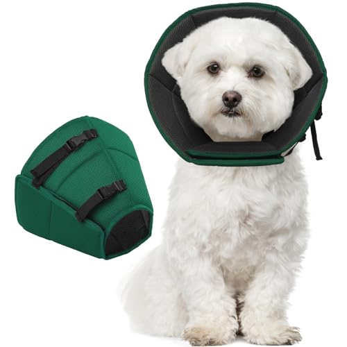 Kuoser Halskrause Hund, Bequem Leckschutz Hund,Schutzmaßnahmen Schutzkragen Hund, Einstellbar Hundekragen, Hunde Halskrause Leckschutz für Hunde, Vorbeugung von Biss- und Leckwunden,Grün S Kuoser Halskrause Hund, Bequem Leckschutz Hund,Schutzmaßnahmen Schutzkragen Hund, Einstellbar Hundekragen, Hunde Halskrause Leckschutz für Hunde, Vorbeugung von Biss- und Leckwunden,Grün S von Kuoser