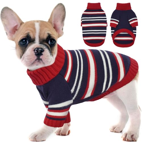 Kuoser Hundepullover Kleine Hunde, Winter Hundepullover Fleece, Elastisch Hunde Wintermantel Hundepulli für Kleine Hunde, Warmer Pullover Hund, Hunde Weihnachtspullover Shirt Kleidung XS Kuoser Hundepullover Kleine Hunde, Winter Hundepullover Fleece, Elastisch Hunde Wintermantel Hundepulli für Kleine Hunde, Warmer Pullover Hund, Hunde Weihnachtspullover Shirt Kleidung XS von Kuoser