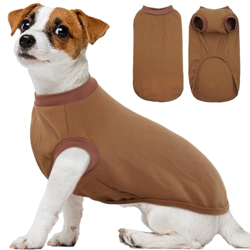 Kuoser Hundepullover Kleine Hunde, Hundehemd Pullover Hund Haustierkleidung, Hundeshirts Hunde Pullover, Dünn Hundemantel Hundejacke, Hundekatzen Kleidung, Weicher Hunde Pyjamas, Braun Kuoser Hundepullover Kleine Hunde, Hundehemd Pullover Hund Haustierkleidung, Hundeshirts Hunde Pullover, Dünn Hundemantel Hundejacke, Hundekatzen Kleidung, Weicher Hunde Pyjamas, Braun von Kuoser