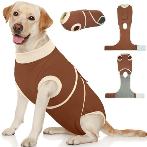 Kuoser Hundebody Nach Op Hündin Hundebody Nach Kastration Rüde Body für Hunde Nach Op, Atmungsaktiv Body Hunde Nach Op Rüde Op Body Hund Kastration Hündin, E-Halsband Alternative für Hund, Braun 2XL Kuoser Hundebody Nach Op Hündin Hundebody Nach Kastration Rüde Body für Hunde Nach Op, Atmungsaktiv Body Hunde Nach Op Rüde Op Body Hund Kastration Hündin, E-Halsband Alternative für Hund, Braun 2XL von Kuoser