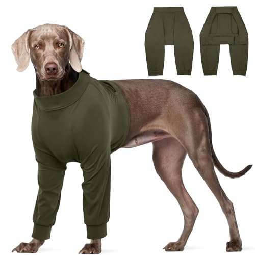 Kuoser Hundebody Nach Op für Rüde & Hündin, Anti-Lecken Schutzanzug Nach Kastration, Atmungsaktiv Body für Hunde, Anti-Wundlecken Op Body Hund,Liegeschwielen- & Ellenbogenschutz, Armee-Grün XXL Kuoser Hundebody Nach Op für Rüde & Hündin, Anti-Lecken Schutzanzug Nach Kastration, Atmungsaktiv Body für Hunde, Anti-Wundlecken Op Body Hund,Liegeschwielen- & Ellenbogenschutz, Armee-Grün XXL von Kuoser
