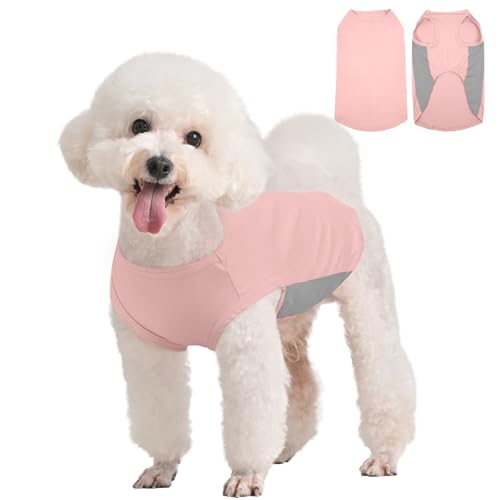 Kuoser Hundekühlweste, Atmungsaktive Sommerweste Hund Sommer-Kühljacke für Kleine Hunde Leichtes Kühlshirt Elastisches Material（Rosa, S） von Kuoser