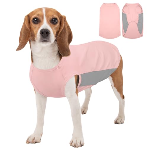 Kuoser Hundekühlweste, Atmungsaktive Sommerweste Hund Sommer-Kühljacke für Mittelgroßer Hunde Leichtes Kühlshirt Elastisches Material（Rosa, L） von Kuoser