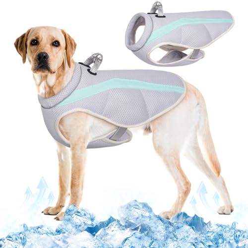 Kuoser Kühlweste für Hunde, Einstellbar & Reflektierender Kühlweste Hund für Heißen Sommertag, Sonnenschutz Hunde Kühlweste Kühl Hund für Outdoor Aktivitäten Wandern Spaziergang Kuoser Kühlweste für Hunde, Einstellbar & Reflektierender Kühlweste Hund für Heißen Sommertag, Sonnenschutz Hunde Kühlweste Kühl Hund für Outdoor Aktivitäten Wandern Spaziergang von Kuoser