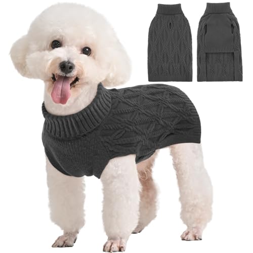 Kuoser Warm Hundepullover, Hundepullover Kleine Hunde, Rollkragenpullover Hundepullover Grosse Hunde, Hundepullover Fleece, Hundepullover Mittelgroße Hunde Grau M Kuoser Warm Hundepullover, Hundepullover Kleine Hunde, Rollkragenpullover Hundepullover Grosse Hunde, Hundepullover Fleece, Hundepullover Mittelgroße Hunde Grau M von Kuoser