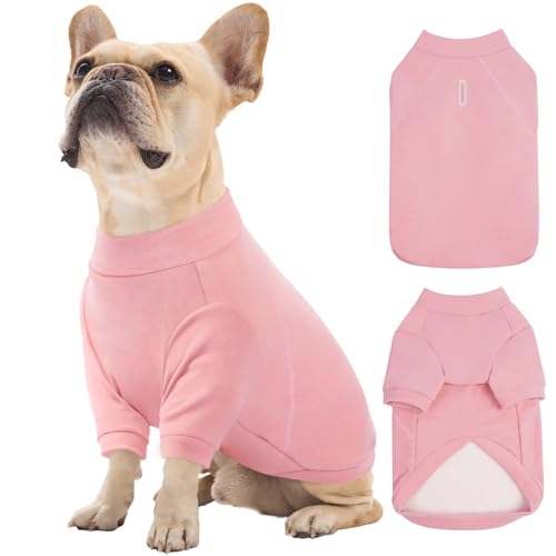 Kuoser Hundepullover Rosa XS, Fleece Hundesweatshirt mit Vorderbeinen, Elastischer Warmer Hunde Pullover für Kleine Hund von Kuoser