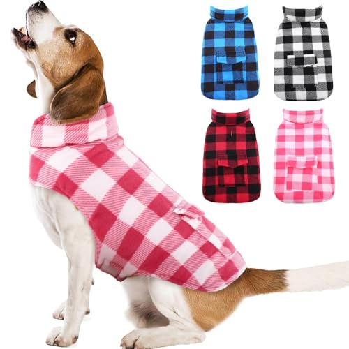 Kuoser Wintermantel für Mittelgroße Hunde, Warm und Wasserdicht, Hundejacke Mit Geschirr Loch, Outdoor, M von Kuoser