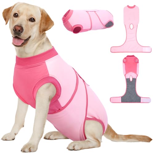 Kuoser XL Hundebody nach OP für Hündin Rüde – Atmungsaktiver Schutzanzug für Hunde nach Operation oder Kastration, Alternative zum E-Halsband, Rosa Kuoser XL Hundebody nach OP für Hündin Rüde – Atmungsaktiver Schutzanzug für Hunde nach Operation oder Kastration, Alternative zum E-Halsband, Rosa von Kuoser