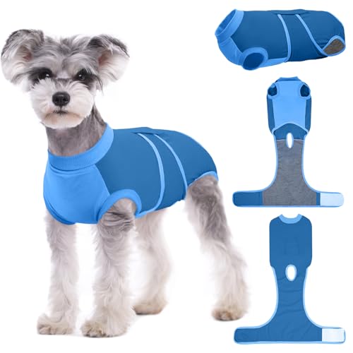 Kuoser XS Hundebody nach OP für Hündin Rüde – Atmungsaktiver Schutzanzug für Hunde nach Operation oder Kastration, Alternative zum E-Halsband, Blau Kuoser XS Hundebody nach OP für Hündin Rüde – Atmungsaktiver Schutzanzug für Hunde nach Operation oder Kastration, Alternative zum E-Halsband, Blau von Kuoser