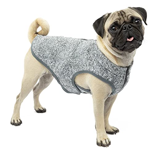 Kurgo Core Hunde-Pullover, Leichtes Fleece, Mit 2-Wege-Reißverschluss, Mit Hundegeschirr kompatibel, Größe S, Schwarz von Kurgo