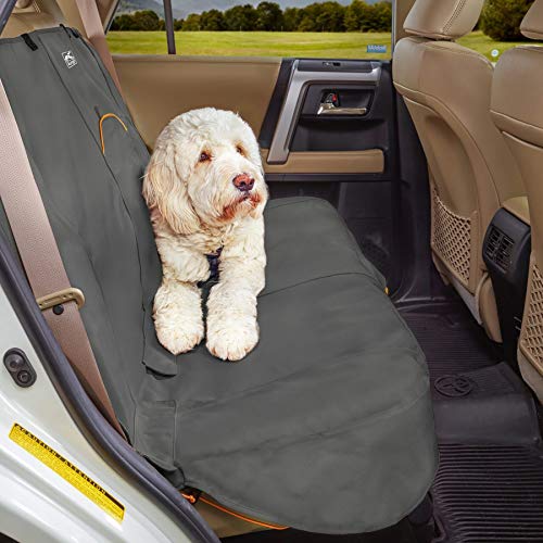 Kurgo Wander Rücksitz-Autoschondecke Hunde, Wasser- und schmutzabweisend, Universelle Passform, 140 cm Breite, Kohlegrau von Kurgo