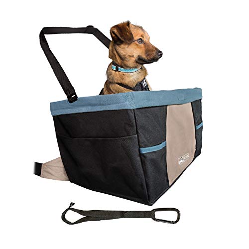 Kurgo Rover Hunde-Autositz, Inklusive Autogurt, Einfache Montage, Für Hunde bis zu 9 kg empfohlen, Schwarz/Blau von Kurgo