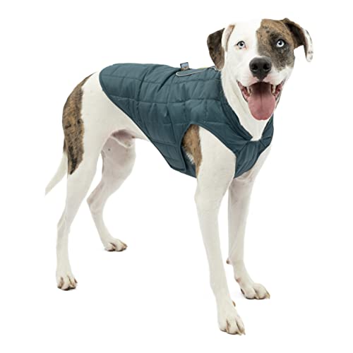 Kurgo Loft Hundejacke, Mit Hundegeschirr kombinierbar, Wasserdicht und reflektierend, Ideal für den Winter, Größe XS, Tintenblau/Seeglas von Kurgo