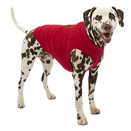 Kurgo K9 Core Hundepullover,Pullover für Hunde,Hunde-Fleece-Weste,Strick-Fleecejacke,Fleece-Innenfutter,leicht,Reißverschluss-Öffnung für Geschirr,verstellbarer Hals,meliert,5 Größen (groß) von Kurgo