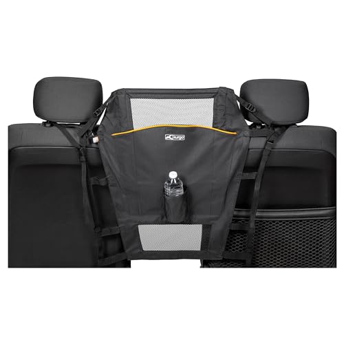 Kurgo Rücksitz-Trennwand für Hunde, Reduziert Ablenkungen während der Autofahrt, Einheitsgröße, Schwarz / Orange, 1 Stück (1er Pack) von Kurgo