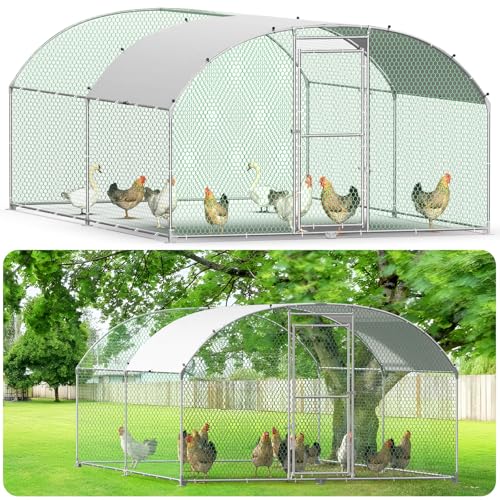 Hühnerstall wetterfestes Freilaufgehege Hühner 3x4m Hühnergehege Freilauf groß mit Dach, Voliere Hühner, Kaninchengehege, Hühnerkäfig aus Stahl, Winterfest & UV-geschützt Hühnerstall wetterfestes Freilaufgehege Hühner 3x4m Hühnergehege Freilauf groß mit Dach, Voliere Hühner, Kaninchengehege, Hühnerkäfig aus Stahl, Winterfest & UV-geschützt von Kuro-sagol