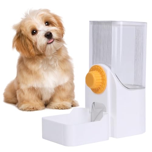 Kustimantu Automatische Haustierfutterautomat für Katzen, automatische Hundefutteranerung,Hamster Cage Hangable Food Spenser | Hangable Pet Cage Automatic Feeder für Hunde und Katze mit großer von Kustimantu