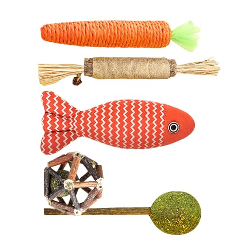 Kustimantu Cat Chew Toy, Kauspielzeug für Katzen, Zahnen Kau -Übungsset von 5, Zähnereinigungswerkzeug für Innenkätzchen, interaktives Katzenspielzeug für alle Rassen Kustimantu Cat Chew Toy, Kauspielzeug für Katzen, Zahnen Kau -Übungsset von 5, Zähnereinigungswerkzeug für Innenkätzchen, interaktives Katzenspielzeug für alle Rassen von Kustimantu