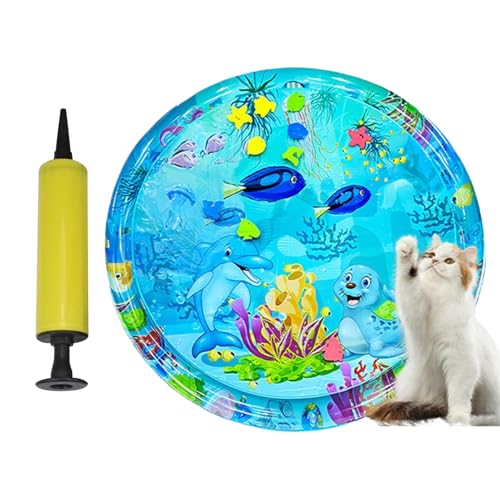 Kustimantu Cat Water Sensory Matte, Wassermatte für Katzen, Matte für Katzen mit Tierdesign, Verdickte, kühlende Artefakt, aufblasbares Pad, PVC für Wasserspiel, Haustieranreicherung Kustimantu Cat Water Sensory Matte, Wassermatte für Katzen, Matte für Katzen mit Tierdesign, Verdickte, kühlende Artefakt, aufblasbares Pad, PVC für Wasserspiel, Haustieranreicherung von Kustimantu
