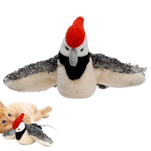 Kustimantu Chirping Vogelkatze Spielzeug, Vogelkatze Spielzeugklappflügel - Flappy Bird Cat Toy,Interaktive Bewegung aktivierte Chirping Simulierte wiederaufladbare Plüsch für das Training für Kustimantu Chirping Vogelkatze Spielzeug, Vogelkatze Spielzeugklappflügel - Flappy Bird Cat Toy,Interaktive Bewegung aktivierte Chirping Simulierte wiederaufladbare Plüsch für das Training für von Kustimantu