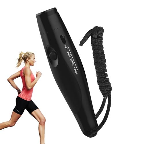 Kustimantu Elektronische Pfeife Für Trainer - DREI Töne Hohe Lautstärke Einstellbar | Portable Handgehaltene Schiedsrichter Pfeife Mit Kordel Für Sporttraining Hundetraining Outdoor Wandern Camping von Kustimantu