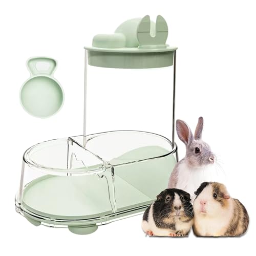 Kustimantu Hamster Futter- Und Wassernapf | Automatischer Futter- Und Wasserspender Für Haustiere,Transparenter Vorratsbehälter Mit Großem Fassungsvermögen Für Kleintiere Wie Mäuse Igel Wellensittiche von Kustimantu