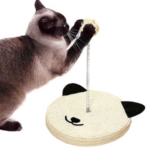 Kustimantu Kätzchen Scratch Post, Katzenkratzer | Interaktiver Sisal Cat Head Form Stick - Protektor für Hausmöbel, Spielzeug für mentale körperliche Bewegung, eingebaute Glocke für Innenkätzchen Kustimantu Kätzchen Scratch Post, Katzenkratzer | Interaktiver Sisal Cat Head Form Stick - Protektor für Hausmöbel, Spielzeug für mentale körperliche Bewegung, eingebaute Glocke für Innenkätzchen von Kustimantu