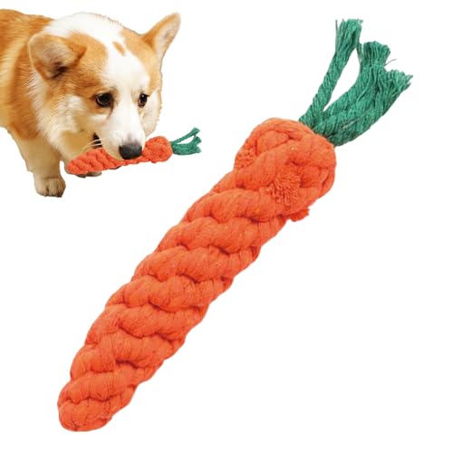 Kustimantu Karottenhundspielzeug, Karottenspielzeug für Hund | Speisespielspielzeug | Interaktives -Reinigungsseil Langeweile Relief Training Übung für Katzen Welpen von Kustimantu