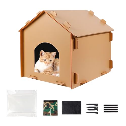 Kustimantu Katzenhaus für den Außenbereich – wasserdichte Hundehütte – abnehmbare, abtrennbare Hütte für drinnen und draußen Balkon Reise Dodo Versteck Sommer Winter Kustimantu Katzenhaus für den Außenbereich – wasserdichte Hundehütte – abnehmbare, abtrennbare Hütte für drinnen und draußen Balkon Reise Dodo Versteck Sommer Winter von Kustimantu