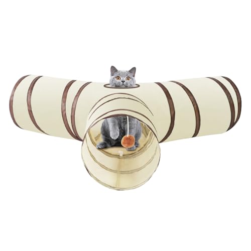 Kustimantu Katzentunnel | 3-Wege-Tunnel für Katzen im Innenbereich, zum Spielen im Innenbereich, Übung, Stimulation, Anti-Stress, Katzen, Kätzchen, Kaninchen, Kleintiere Kustimantu Katzentunnel | 3-Wege-Tunnel für Katzen im Innenbereich, zum Spielen im Innenbereich, Übung, Stimulation, Anti-Stress, Katzen, Kätzchen, Kaninchen, Kleintiere von Kustimantu