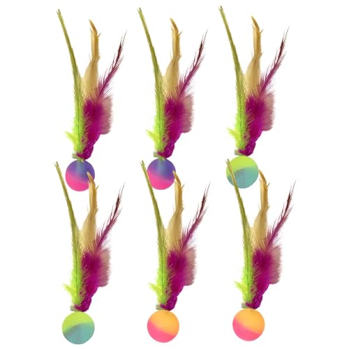 Kustimantu Kreative Feder elastische Bälle für Katzen, elastische Katzenbälle,Hüpfbälle | Feather Cat Interactive Bouncy Rolling Toys für gelangweiltes Innenkätzchen Kustimantu Kreative Feder elastische Bälle für Katzen, elastische Katzenbälle,Hüpfbälle | Feather Cat Interactive Bouncy Rolling Toys für gelangweiltes Innenkätzchen von Kustimantu