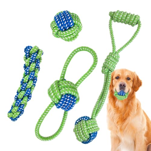 Kustimantu Seilknotenhundspielzeug, Hunde Seil kauen Spielzeug | 4X Hundekauenspielzeug - Anreicherungsspiel, Haustierseil, unterhaltsame Aktivität für den Innenraum im Freien, maschinelles Waschwert Kustimantu Seilknotenhundspielzeug, Hunde Seil kauen Spielzeug | 4X Hundekauenspielzeug - Anreicherungsspiel, Haustierseil, unterhaltsame Aktivität für den Innenraum im Freien, maschinelles Waschwert von Kustimantu