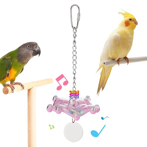 Kustimantu Vogel Kauspielzeug | Rassel Spielzeug Für Papageien - Unterhaltsame Kauaktivität & Anregende Beschäftigung Zur Käfigbereicherung Gegen Langeweile von Kustimantu