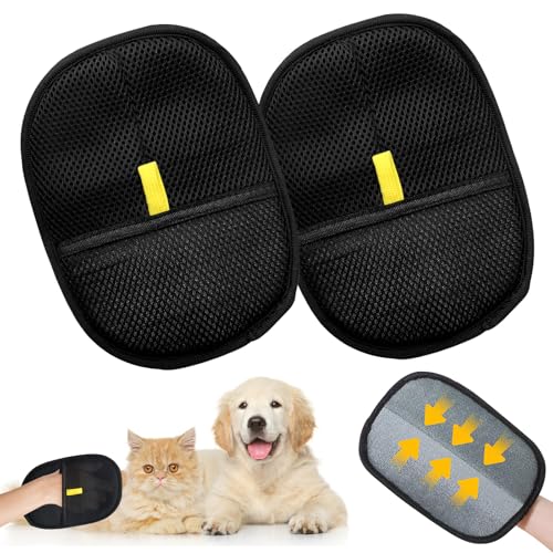 KutaKuta 2 Stück Tierhaarentferner Handschuh, Doppelseitiger Enthaarungshandschuh, Katzenhaarentferner, Haustier-Enthaarungshandschuhe für glattes und gesundes Fell KutaKuta 2 Stück Tierhaarentferner Handschuh, Doppelseitiger Enthaarungshandschuh, Katzenhaarentferner, Haustier-Enthaarungshandschuhe für glattes und gesundes Fell von KutaKuta
