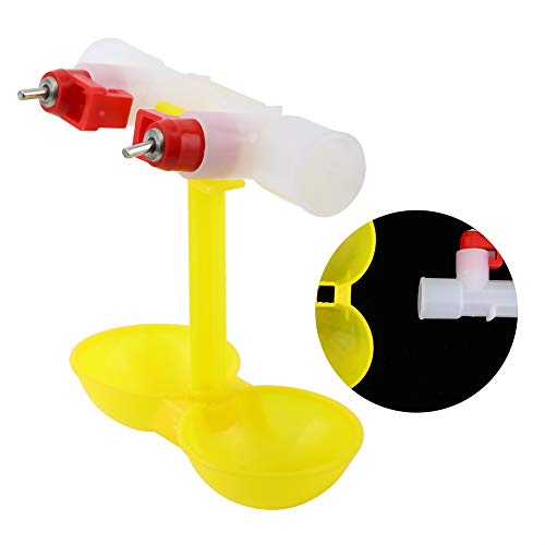 Kuuleyn Geflügel-Wassernippel, Küken-Tränke-Set, Hühner-Wassertrinker, Futterspender Für Geflügel-Tränke, Wachtel-Hühner-Wasserversorgungs-Futterspender(4分) von Kuuleyn
