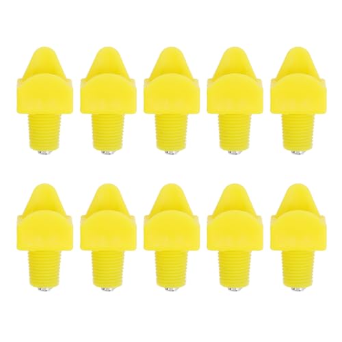 Kuuleyn Chicken Waterer System Chicken Waterer Nippel 10pcs Hühnerwassernippel Automatische Geflügelnippel Trinker Waterer Plastik Gelb gelb von Kuuleyn