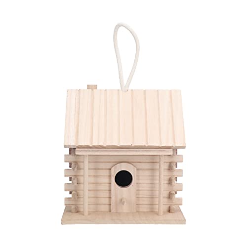 Kuuleyn Holz-Vogelhaus für den Außenbereich, hängendes Blockhaus-Vogelhaus, Vogelhaus-Statue, Gartendekoration für Vogel-Außendekoration und Innenhaus-Dekoration Kuuleyn Holz-Vogelhaus für den Außenbereich, hängendes Blockhaus-Vogelhaus, Vogelhaus-Statue, Gartendekoration für Vogel-Außendekoration und Innenhaus-Dekoration von Kuuleyn