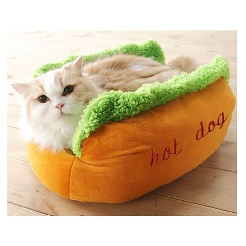Kuuleyn Hot-Dog-Form, kleines Hundebett, Katzenbetten für den Innenbereich, Haustierbett, niedlich, stilvoll, weich, bequem, abnehmbar, waschbar, warmes Katzenbett, Hundebett, Kuuleyn Hot-Dog-Form, kleines Hundebett, Katzenbetten für den Innenbereich, Haustierbett, niedlich, stilvoll, weich, bequem, abnehmbar, waschbar, warmes Katzenbett, Hundebett, von Kuuleyn