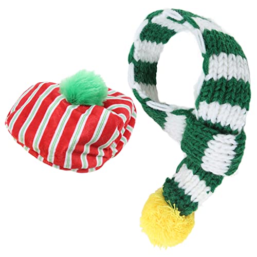 Kuuleyn Hundemütze und Schal-Set Hund, Weihnachtsmütze und Schal für Hunde, niedliches Weihnachtsmütze-Set aus gestrickter Weihnachtsfeier für kleine, mittelgroße und große Hunde (M) von Kuuleyn