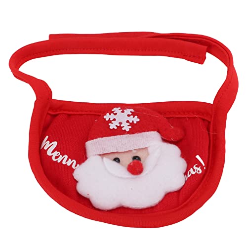 Kuuleyn Weihnachts-Hundehalstuch, weihnachtliches Haustier-Speicheltuch, Weihnachtsmütze, Plüsch, Weihnachtskatze und Hund, Haustier-Speicheltuch, Schal, Kleidungszubehör (Red Saliva Napkin) von Kuuleyn
