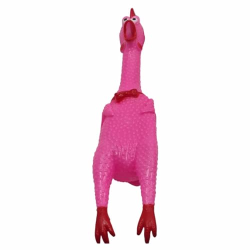Quietschendes Huhn Hundespielzeug - Langlebiges Quietschspielzeug aus Kunststoff für Hunde - Lustiges lautes Spielzeug zum Kauen, Apportieren & Spielen - 40 cm lang Quietschendes Huhn Hundespielzeug - Langlebiges Quietschspielzeug aus Kunststoff für Hunde - Lustiges lautes Spielzeug zum Kauen, Apportieren & Spielen - 40 cm lang von Kuvias