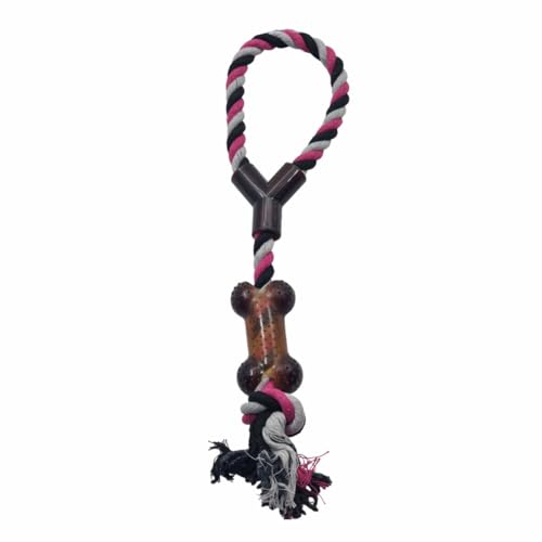 Seil-Hundespielzeug zum Ziehen und Zerren – strapazierfähiges geknotetes Seil mit PVC-Knochen und Kunststoffverbindern – 41 cm lang – zum Kauen, Zerren & interaktives Spielen Seil-Hundespielzeug zum Ziehen und Zerren – strapazierfähiges geknotetes Seil mit PVC-Knochen und Kunststoffverbindern – 41 cm lang – zum Kauen, Zerren & interaktives Spielen von Kuvias